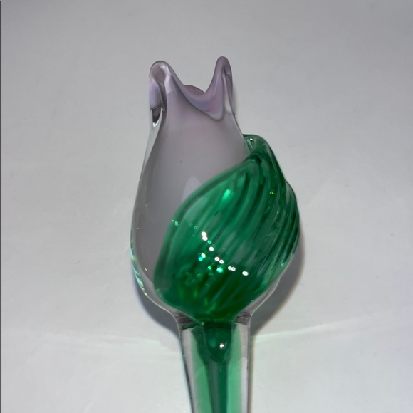 Mikasa Art Glass Hand Blown Murano Style ~ in Reddish/Blue/Lavender Tulip 🌷(3) - Picture 5 of 16